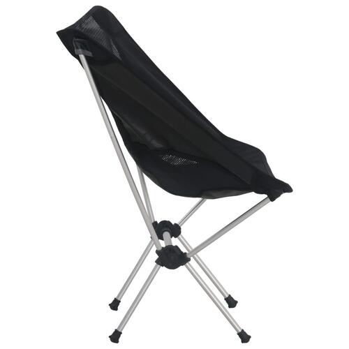 Foldbare campingstole 2 stk. m. bæretaske 54x50x65 cm aluminium