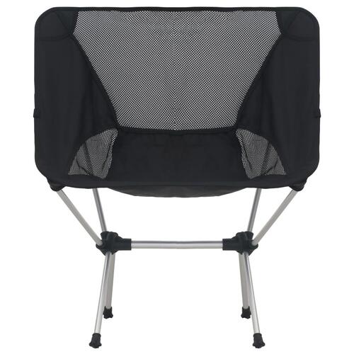 Foldbare campingstole 2 stk. m. bæretaske 54x50x65 cm aluminium