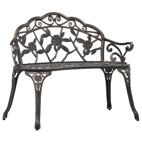 Bistrobænk 100 cm bronzestøbt aluminium