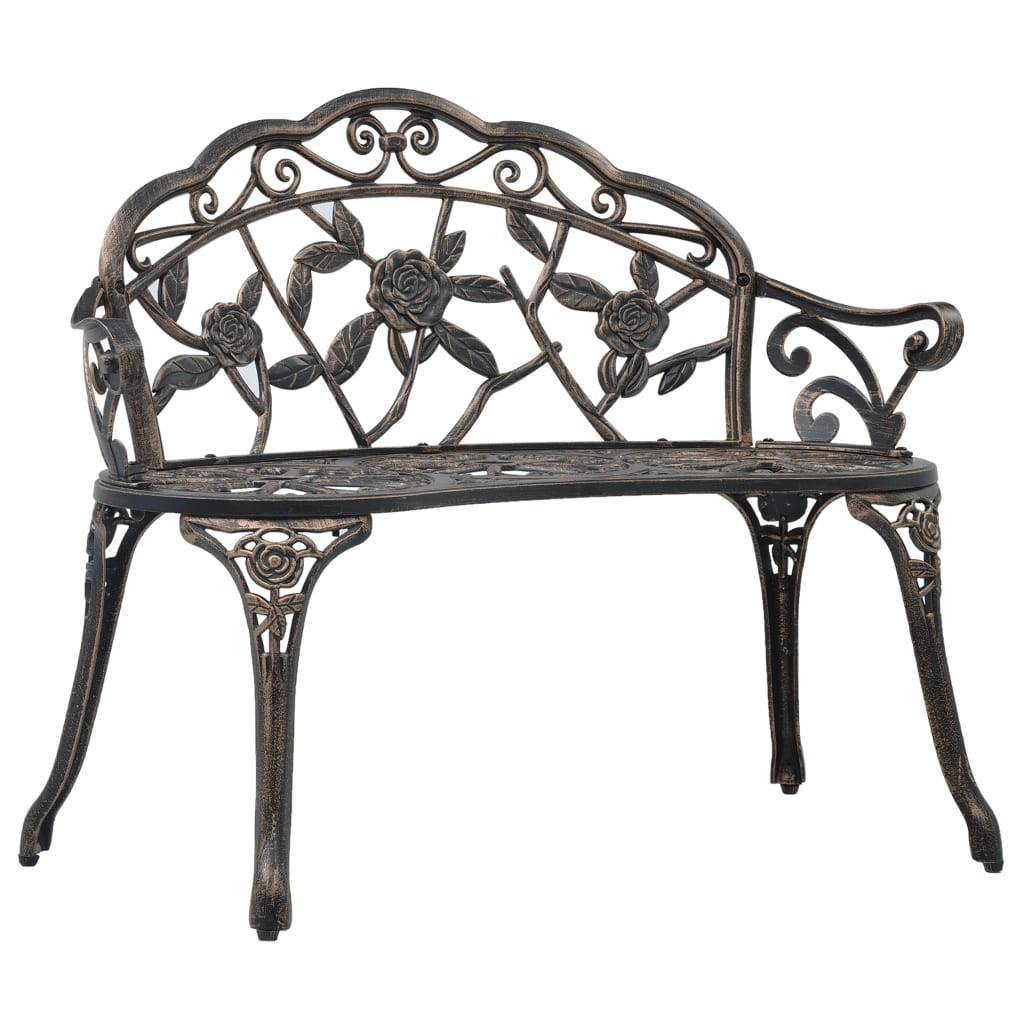 Bistrobænk 100 cm bronzestøbt aluminium