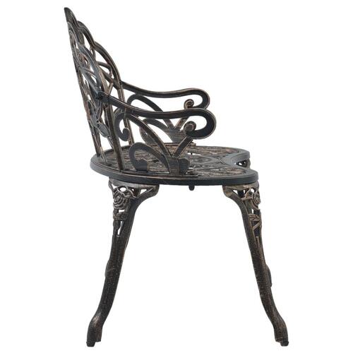 Bistrobænk 100 cm bronzestøbt aluminium