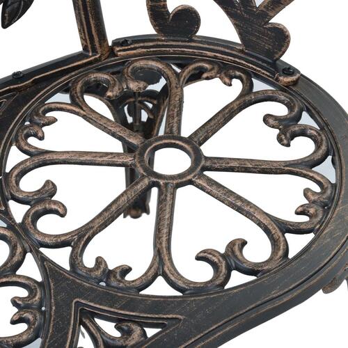 Bistrobænk 100 cm bronzestøbt aluminium