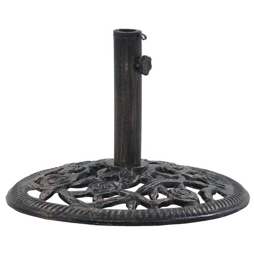 Parasolfod 12 kg 48 cm støbejern bronzefarvet