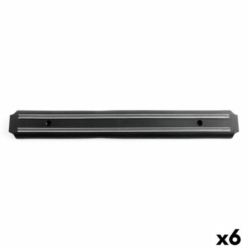 Richardson Sheffield magnetisk knivstativ 38 × 5 × 1,5 cm - sort (pakke med 6)