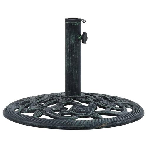 Parasolfod 9 kg 40 cm støbejern grøn