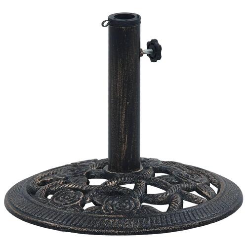 Parasolfod 9 kg 40 cm støbejern sort og bronze