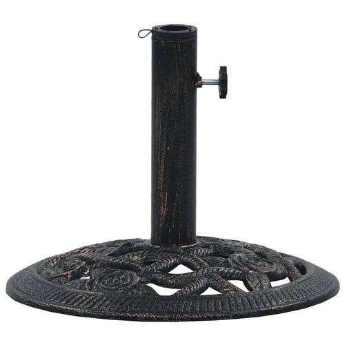 Parasolfod 9 kg 40 cm støbejern sort og bronze