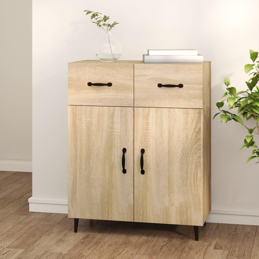 Skænk 69,5x34x90 cm konstrueret træ sonoma-eg