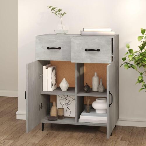 Skænk 69,5x34x90 cm konstrueret træ betongrå