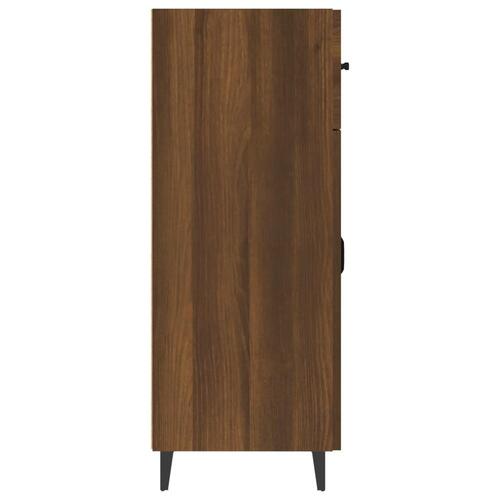 Skænk 69,5x34x90 cm konstrueret træ brun egetræsfarve