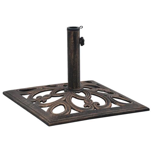 Parasolfod 12 kg 49 cm støbejern bronzefarvet