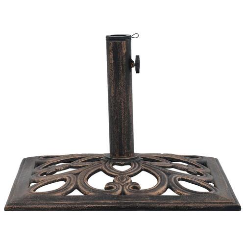 Parasolfod 12 kg 49 cm støbejern bronzefarvet
