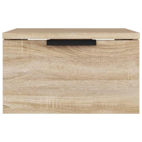 Væghængt sengebord 34x30x20 cm sonoma-eg