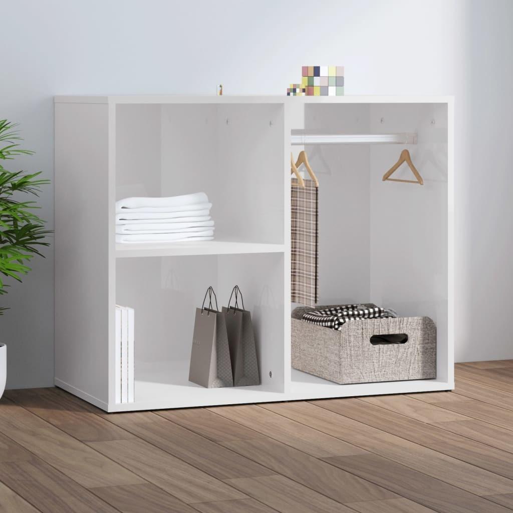 Skab 80x40x65 cm konstrueret træ hvid højglans