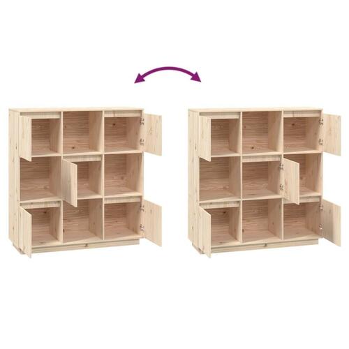 Reol 110,5x35x117 cm massivt fyrretræ