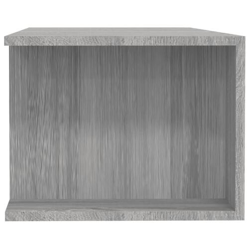 Tv-bord med LED-lys 135x39x30 cm grå sonoma-eg
