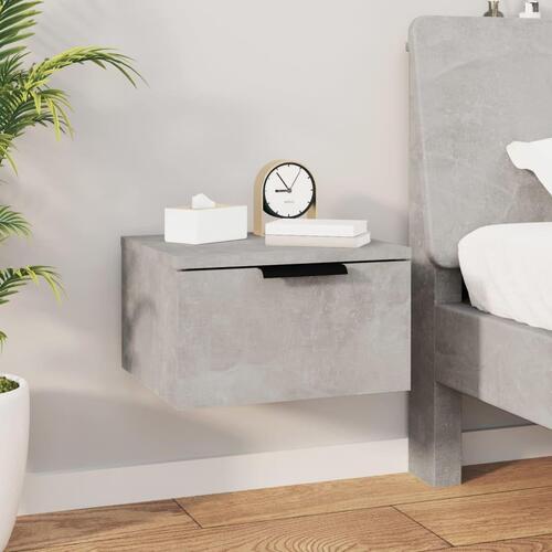 Væghængte sengeborde 2 stk. 34x30x20 cm betongrå