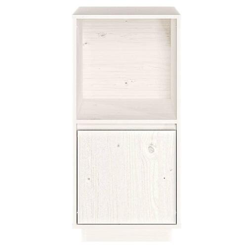 Skænk 38x35x80 cm massivt fyrretræ hvid