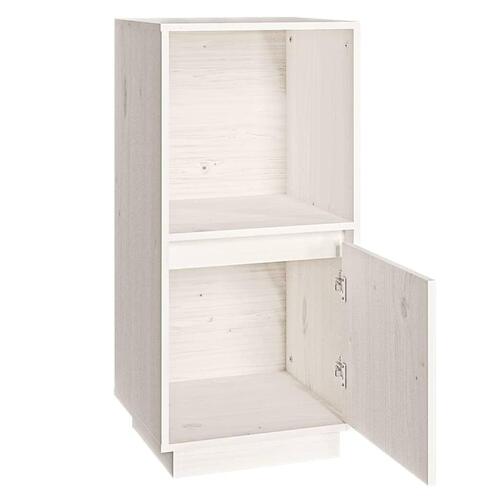 Skænk 38x35x80 cm massivt fyrretræ hvid
