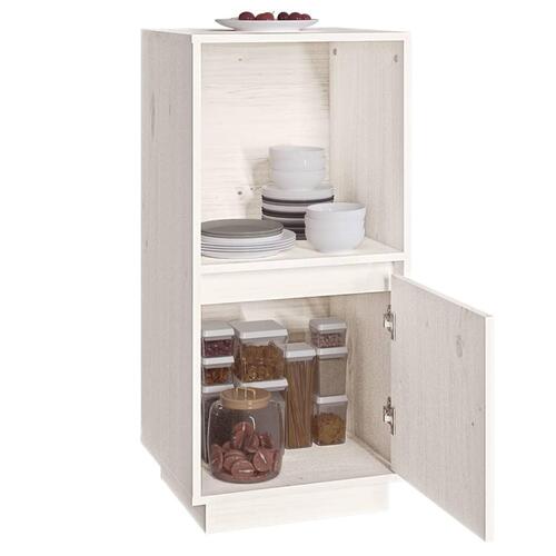 Skænk 38x35x80 cm massivt fyrretræ hvid