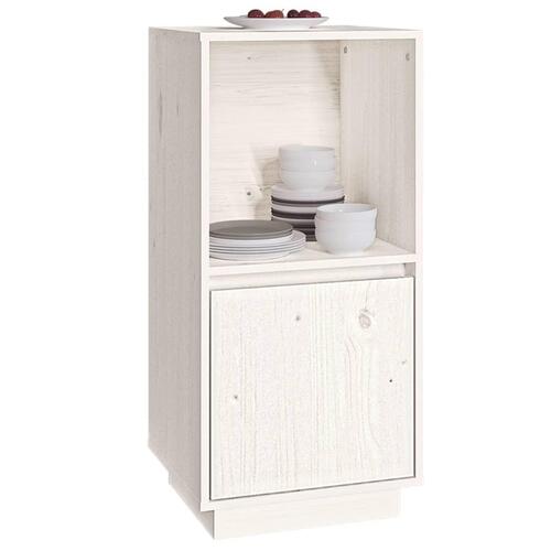 Skænk 38x35x80 cm massivt fyrretræ hvid