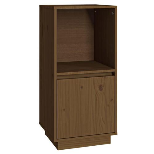 Skænk 38x35x80 cm massivt fyrretræ gyldenbrun