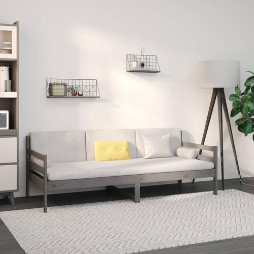Daybed 90x190 cm massivt fyrretræ grå