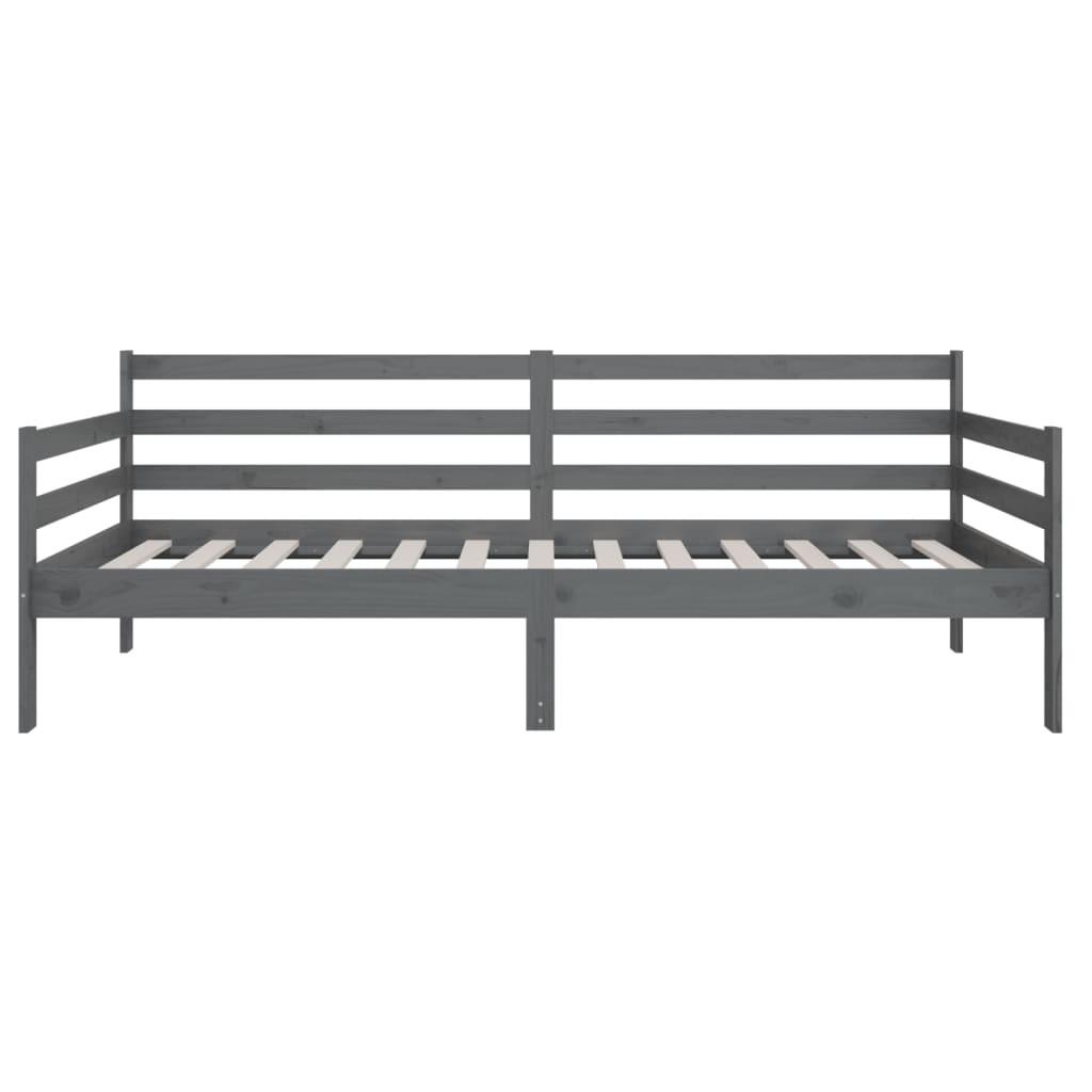 Daybed 90x190 cm massivt fyrretræ grå