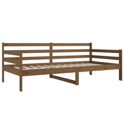 Daybed 90x190 cm massivt fyrretræ gyldenbrun