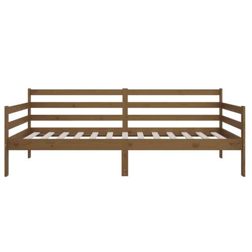 Daybed 90x190 cm massivt fyrretræ gyldenbrun