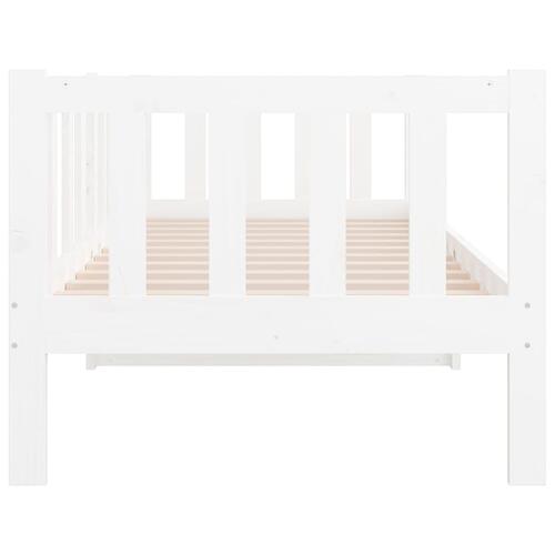 Daybed 90x190 cm massivt fyrretræ hvid