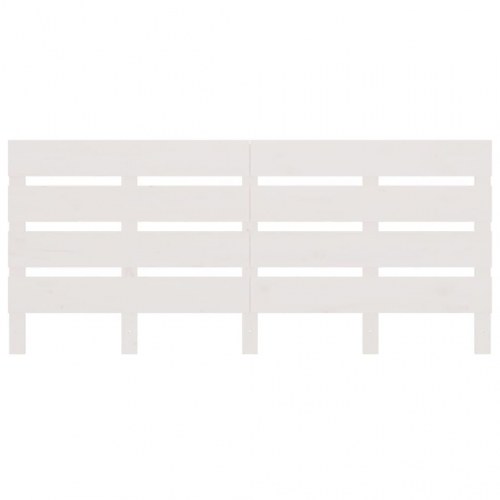 Sengegavl 120 × 3 × 80 cm i massivt fyrretræ - hvid