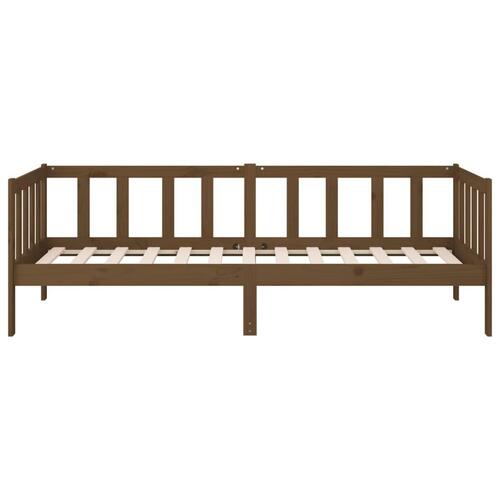 Daybed 90x190 cm massivt fyrretræ gyldenbrun