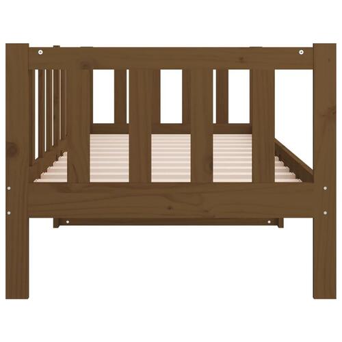 Daybed 90x190 cm massivt fyrretræ gyldenbrun