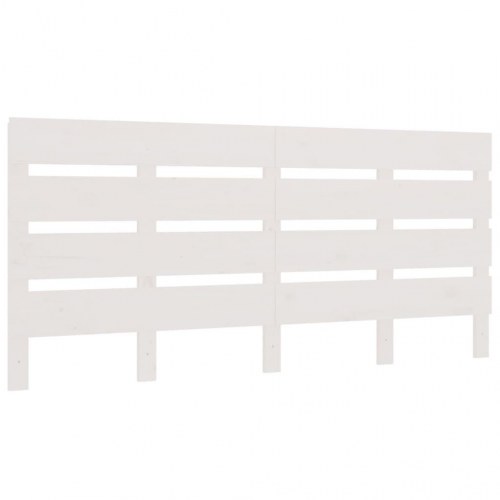 Sengegavl 180×3×80 cm i massivt fyrretræ - hvid