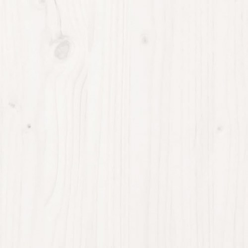 Sengegavl 180×3×80 cm i massivt fyrretræ - hvid