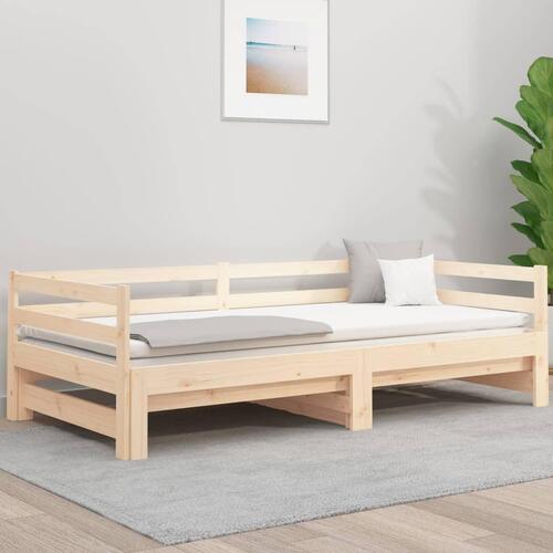 Daybed med udtræk 2x(90x190) cm massivt fyrretræ