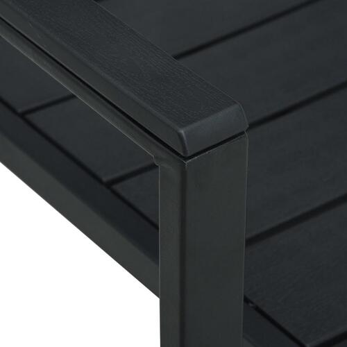 Havestole 4 stk. HDPE trælook sort