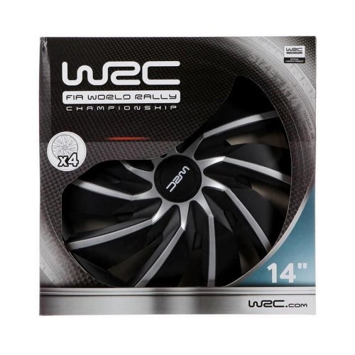 WRC Turbo hjulkapsler 14" - grå/sort