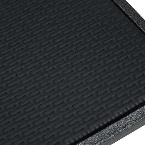 Havestole 2 stk. plastik rattanlook sort