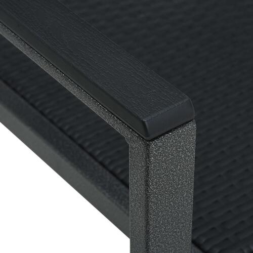 Havestole 4 stk. plastik rattanlook sort
