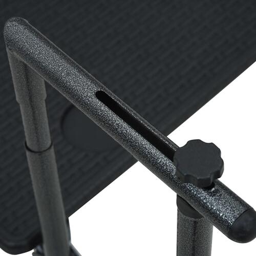 Hængende altanbord 60 x 64 x 83,5 cm plastik rattanlook sort