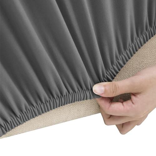 Elastisk 3-personers sofabetræk polyesterjersey antracitgrå