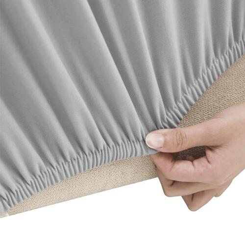 Elastisk sofabetræk polyesterjersey grå