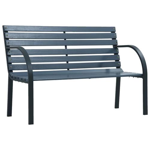 Havebænk 120 cm træ grå