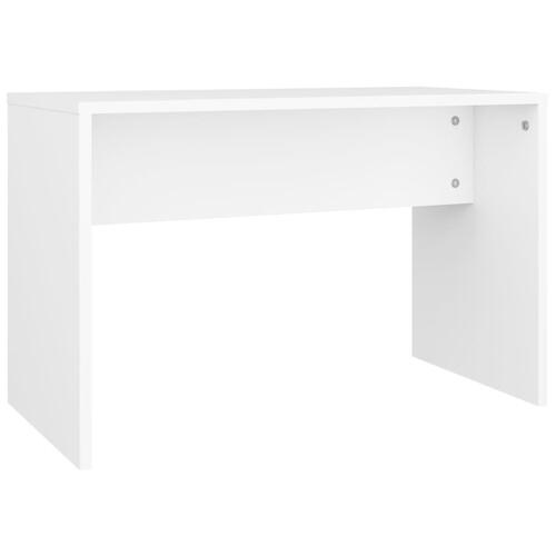 Skammel til makeupbord 70x35x45 cm konstrueret træ hvid