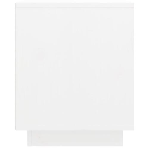 Tv-bord 74x35x44 cm massivt fyrretræ hvid