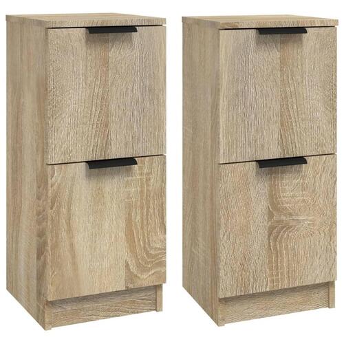 Skænke 2 stk. 30x30x70 cm konstrueret træ sonoma-eg
