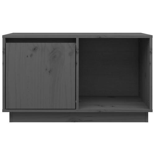 Tv-bord 74x35x44 cm massivt fyrretræ grå