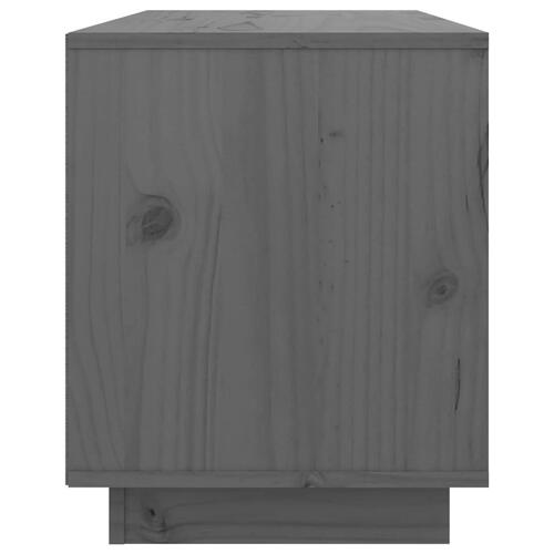 Tv-bord 74x35x44 cm massivt fyrretræ grå